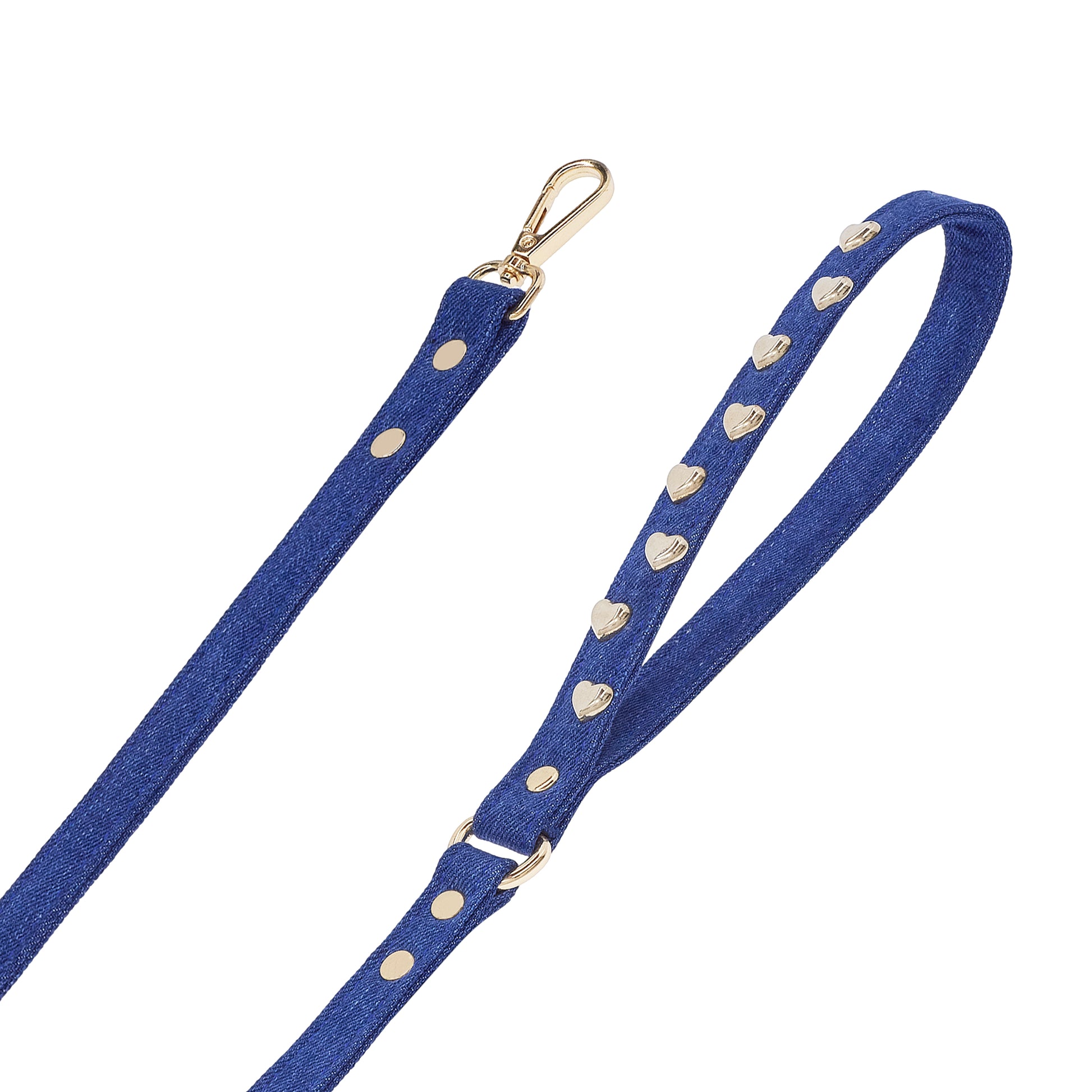 Lovefool Denim Dog Lead Navy PAW LONDON