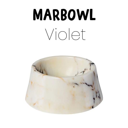 Marble Dog Food Bowl - Marbowl Violet PAW LONDON