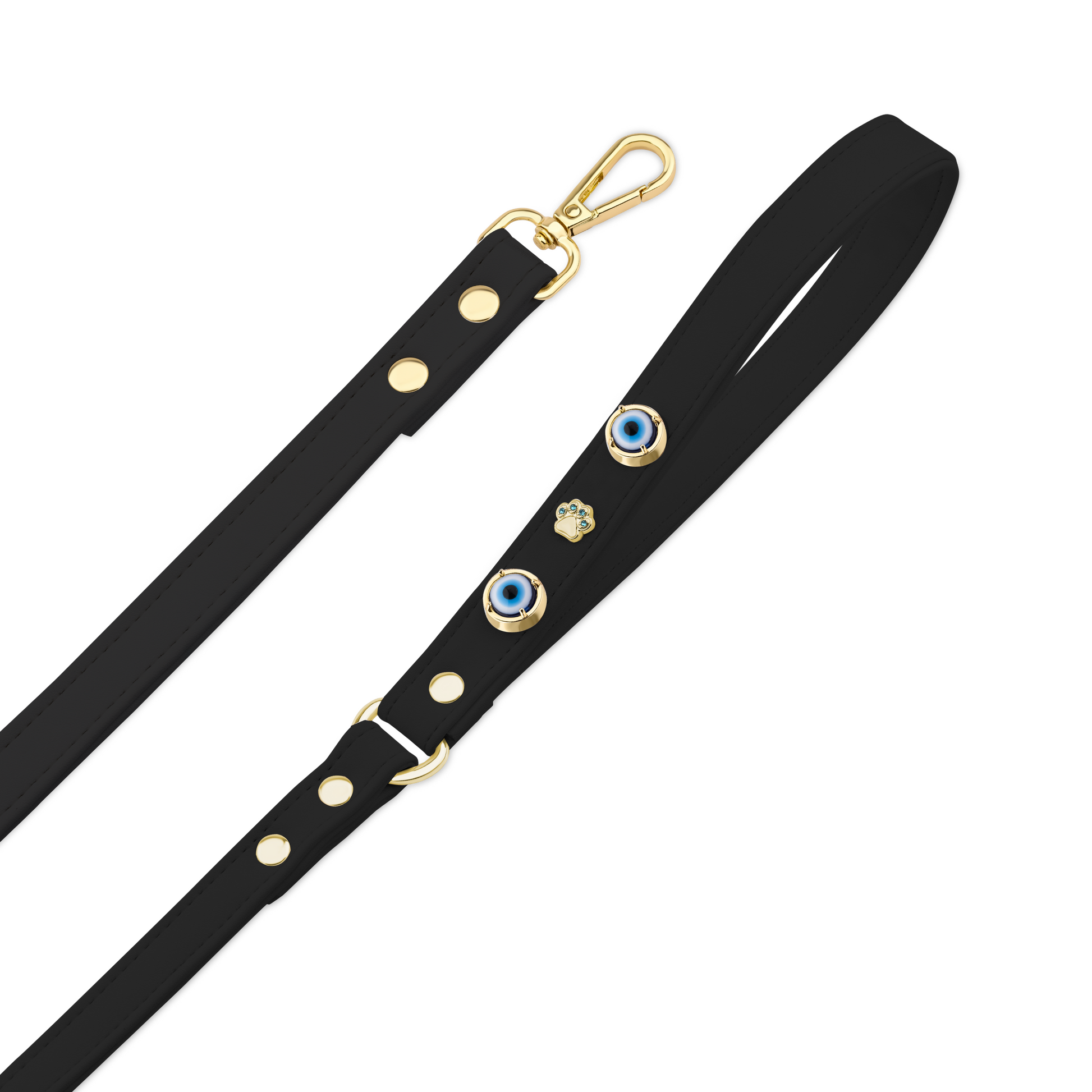 Evil Eye Dog Lead Black PAW LONDON