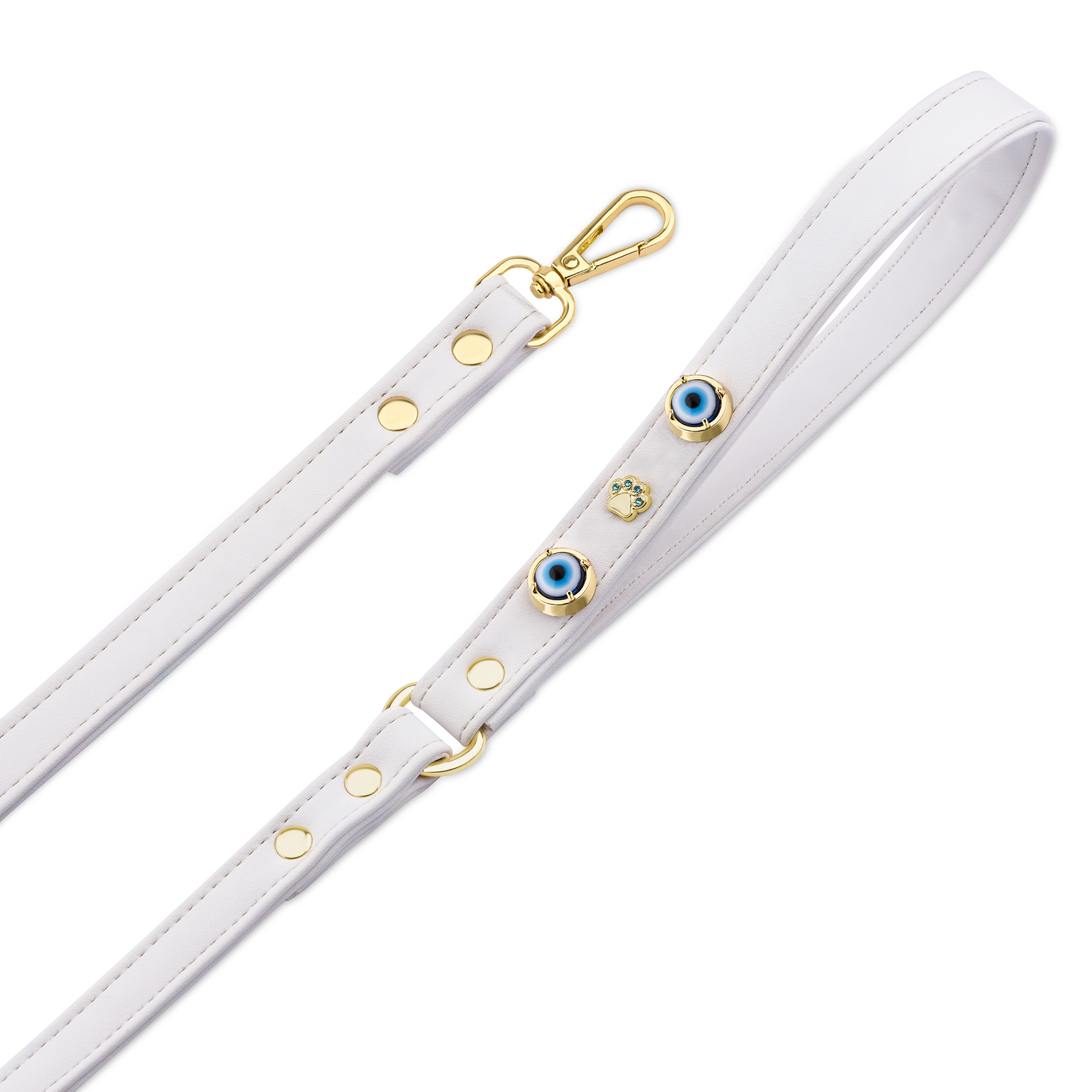 Evil Eye Dog Lead White PAW LONDON