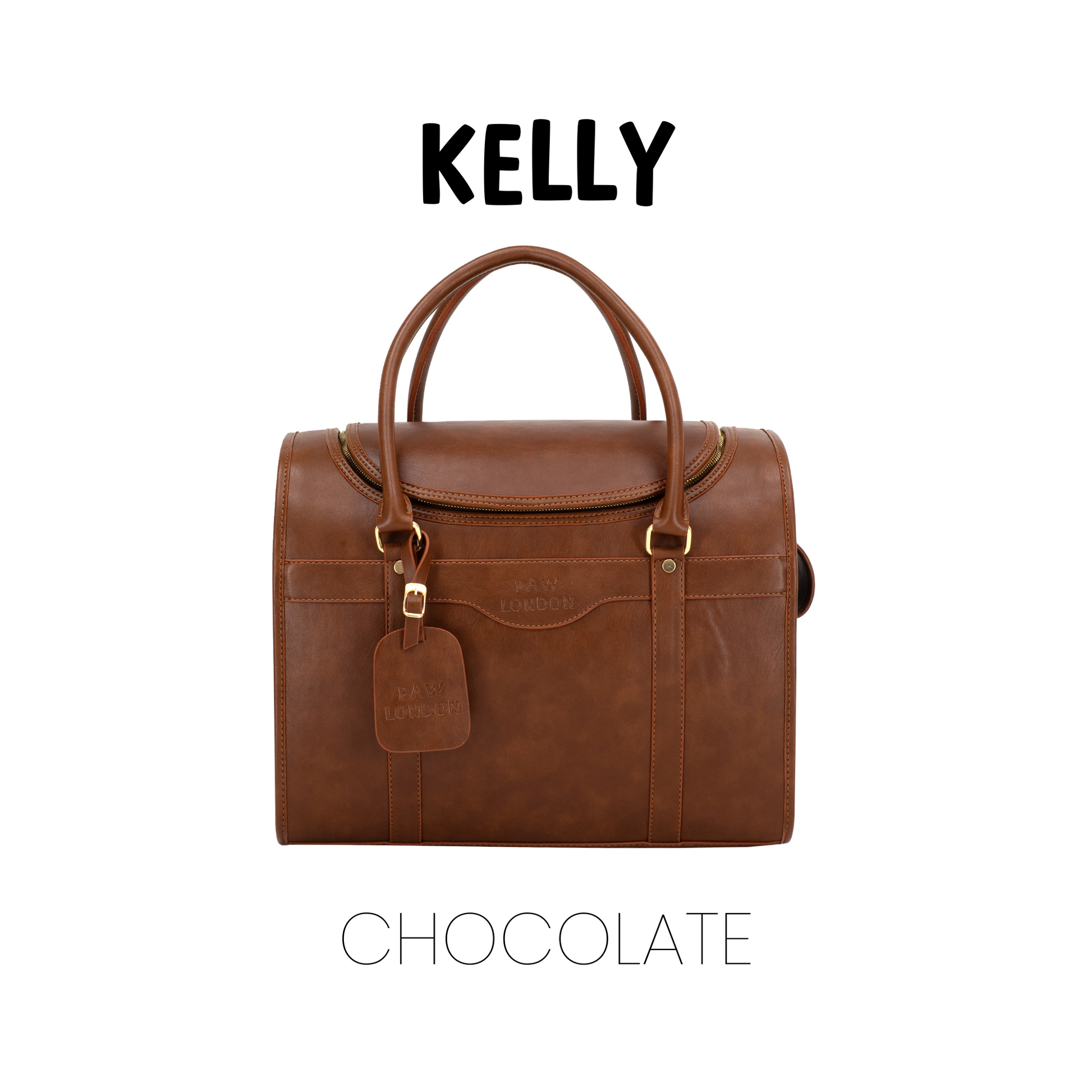 Kelly Airline Approved Pet Travel Carrier Bag  - CHOCOLATE PAW LONDON