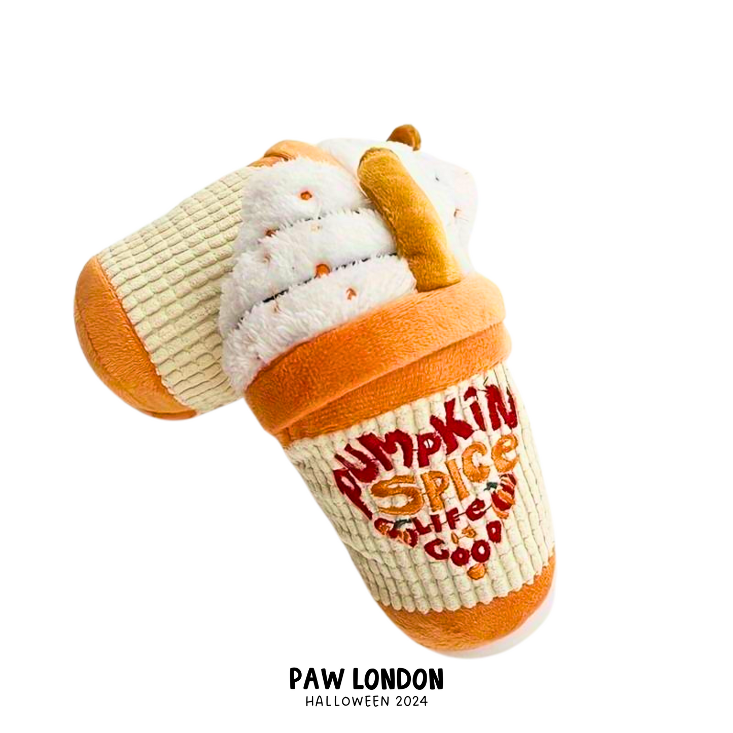 Pumpkin Spice Latte Pet Sound Plush Toy