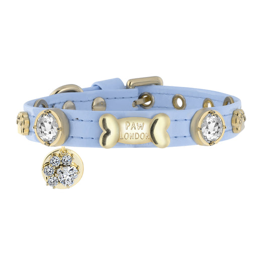 Louis Swarovski Baby Blue Dog Collar