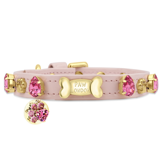 Chelsea Pink Swarovski Dog Collar 💎 - PAW LONDON