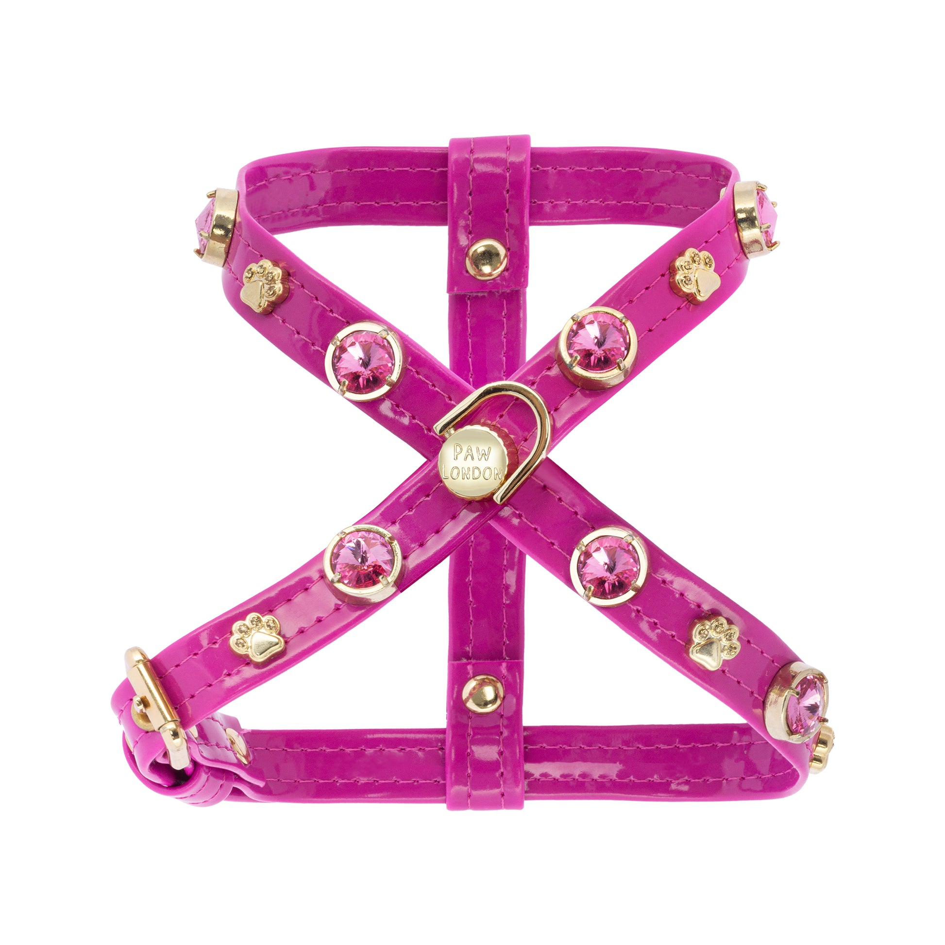 Alice Swarovski Hot Pink Dog Harness PAW LONDON