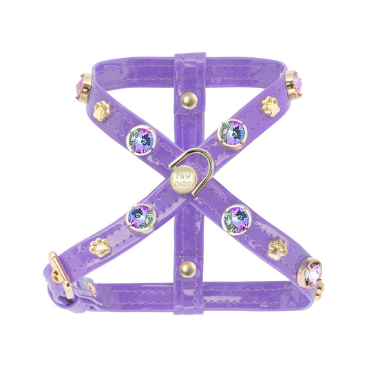 Paradise Shine Swarovski Lilac Dog Harness PAW LONDON