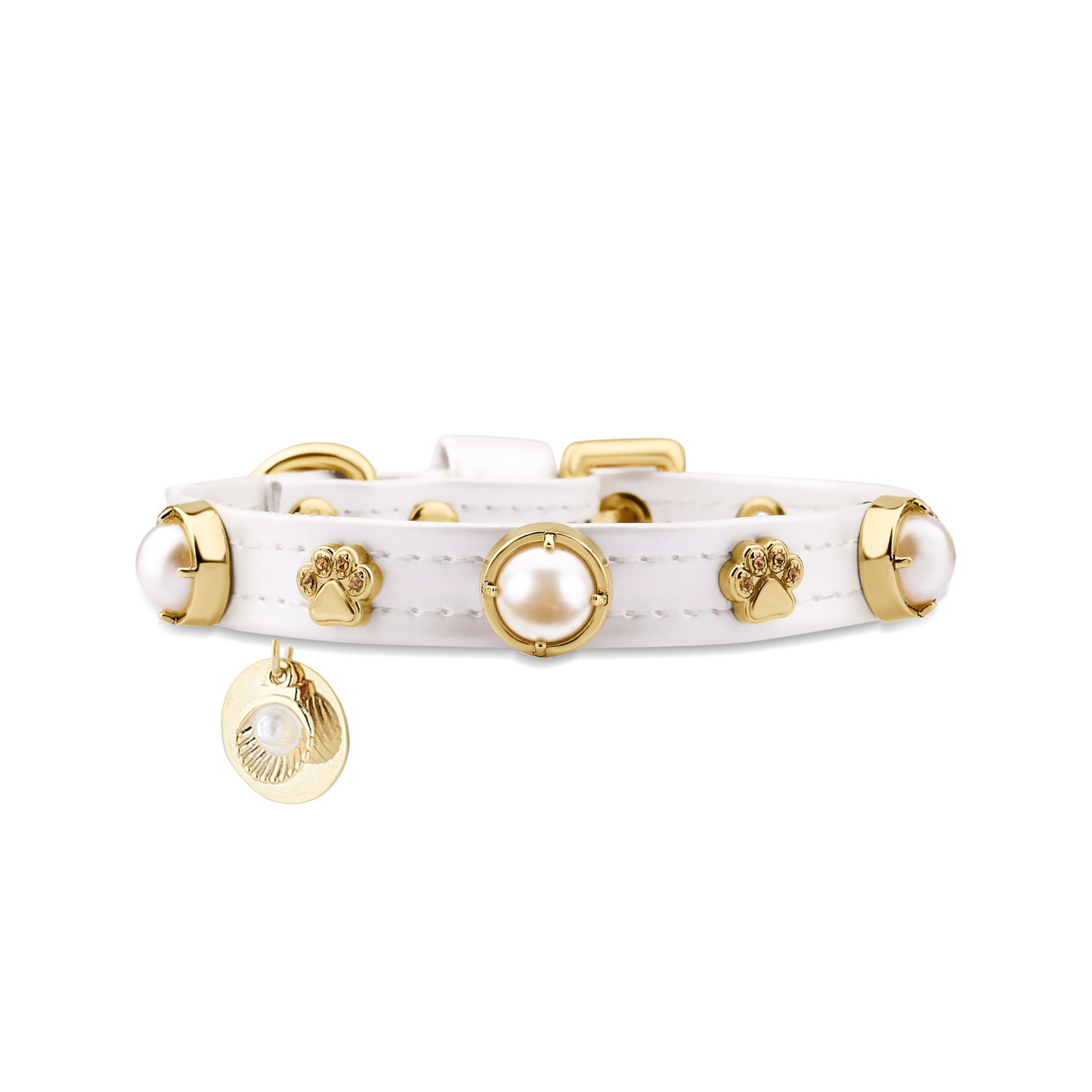 Shelly Pearl White Dog Collar PAW LONDON